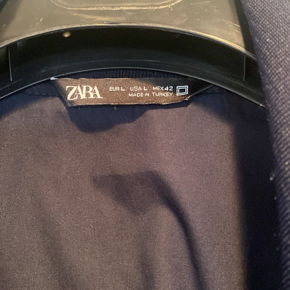 ZARA JACKET SIZE LARGE NAVY - Picture 3 of 5